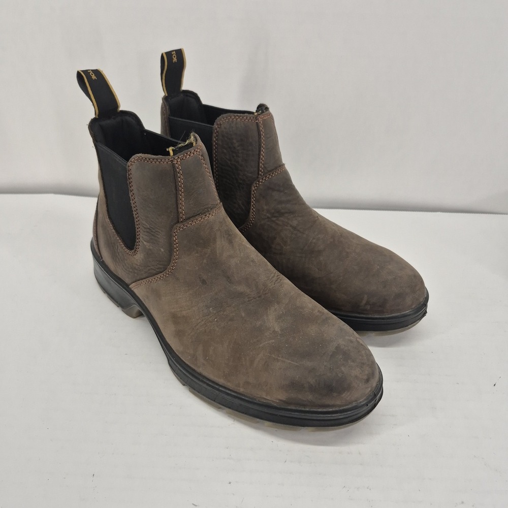 Timberland Pro Nashoba Men Soft Toe Pull On Work Boot Size 9 Brown